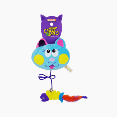 田田猫 挂绳薄荷猫玩具 蓝猫