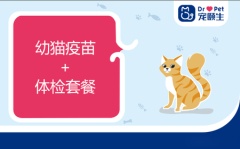 【宠颐生合肥】幼猫疫苗体检组合套餐 猫三联*3+体检