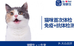 【宠颐生·北京东兴三环新城分院】猫咪首次体检免疫 +抗体检测 猫咪
