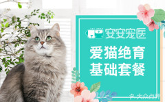 安安宠医·青晟宠物诊疗爱猫绝育套餐基础款 公猫【呼吸麻醉】 0-10kg