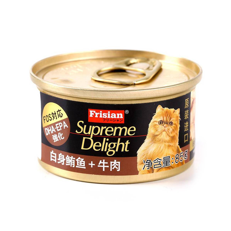 富力鲜 白身鲔鱼+牛肉猫罐头 85g