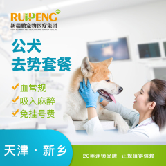 【新瑞鹏天津+新乡】公犬去势套餐 公犬呼吸麻醉 0-10kg