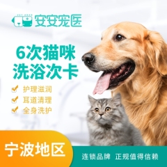 【宁波安安】猫猫6次洗浴洗澡预售超值特惠 短·中毛 2-6kg