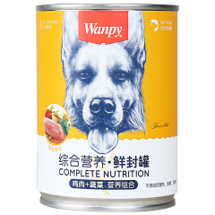 顽皮 犬用罐头宠物拌饭零食375g 多口味可选 鸡肉蔬菜罐头375g