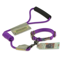 Touchdog 遛狗绳宠物用品 2013YZC002 紫色-M（圆牵绳+脖圈）