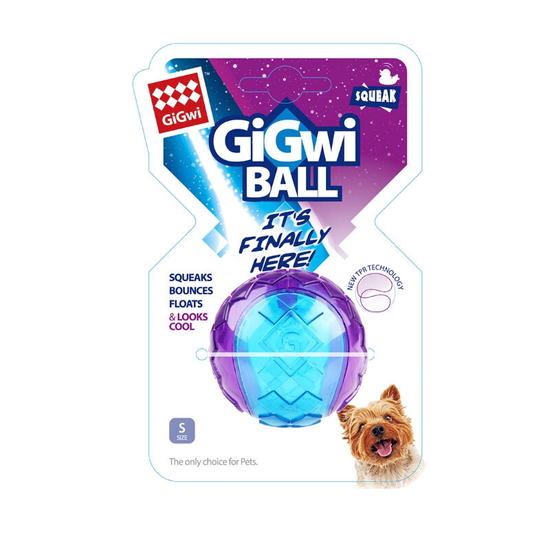 GiGwi贵为 G-Ball球狗狗互动训练玩具 小号—透明蓝紫色