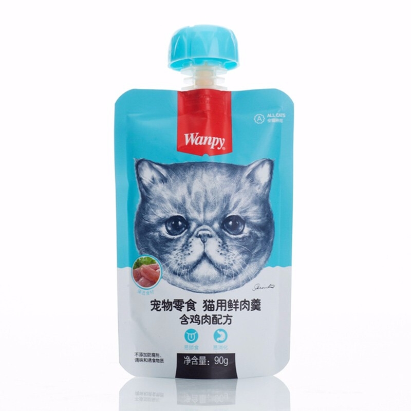 Wanpy顽皮 宠物零食 成猫用鲜肉羹 鸡肉配方 90g