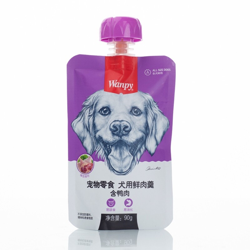 Wanpy顽皮 宠物零食 犬用鲜肉羹 鸭肉配方 90g