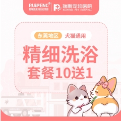 【东莞地区】常规套餐精细洗浴10送1 犬0-3KG