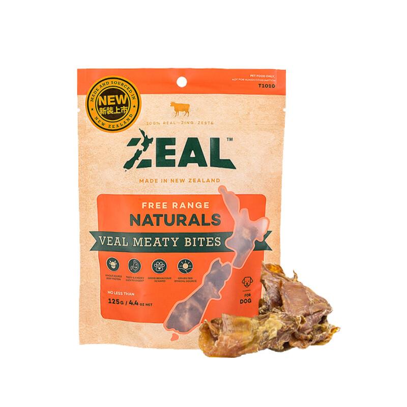 ZEAL牛肉类宠物零食犬用风干小牛肉片 125g
