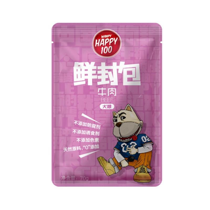Wanpy顽皮 Happy100犬用 牛肉鲜封包 70g