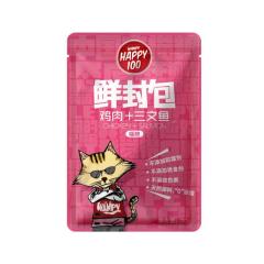 Wanpy顽皮 Happy100猫用 鸡肉+三文鱼鲜封包