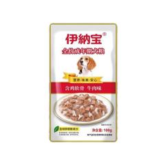 伊纳宝 鸡软骨牛肉味全价成犬粮 100g
