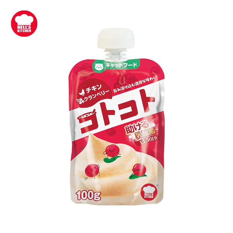 地狱厨房 鸡肉蔓越莓咕噜酱 成猫用 100g